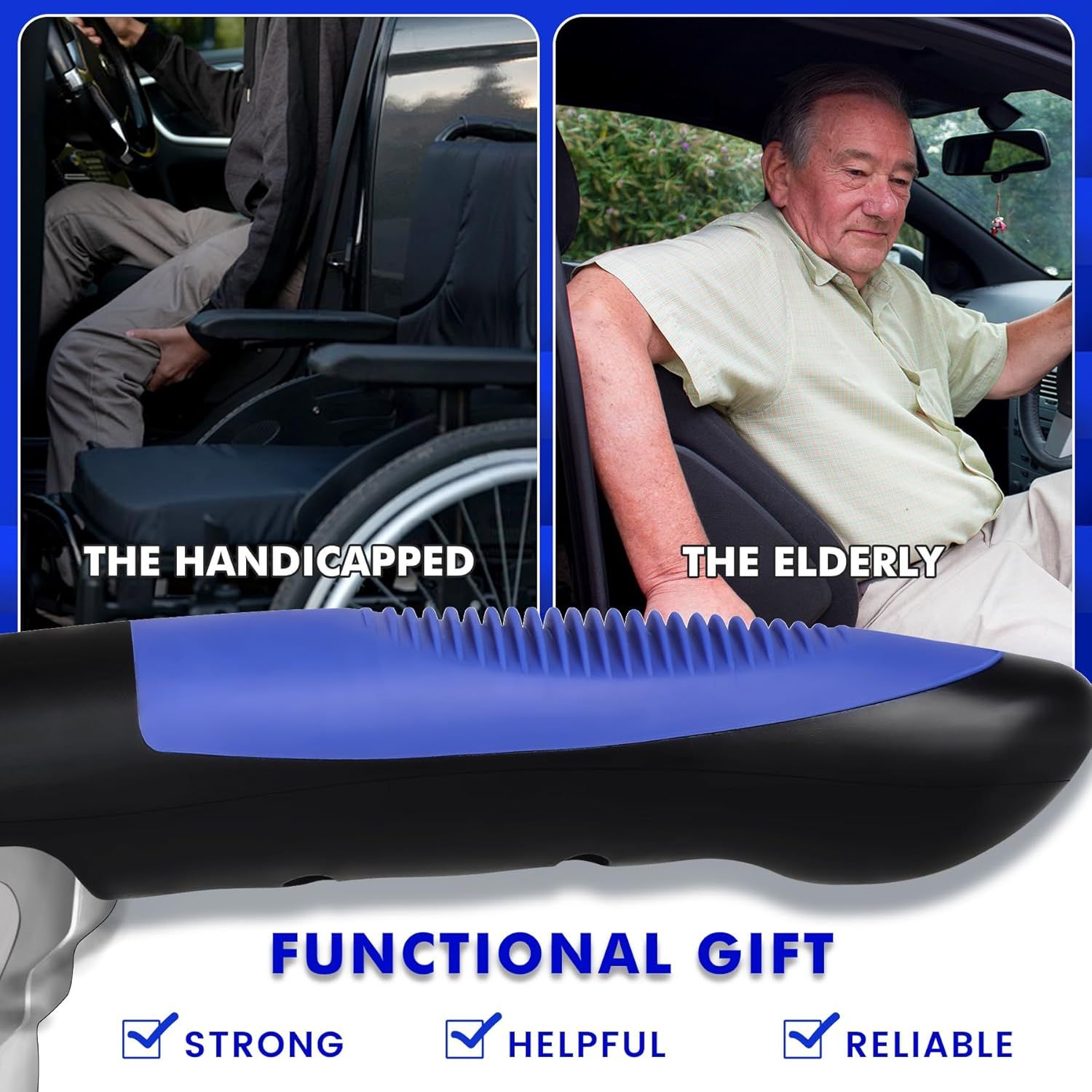 Compatible 2pcs Car Door Handle Assistance for Elderly: Vehicle Support Auto Grab Cane for Getting In and Out of Window Breaker