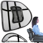 Professional Ergonomic Lumbar Support - Backrest for Chair & Car Seat, Replacement Part, Made of Metal, Black Color