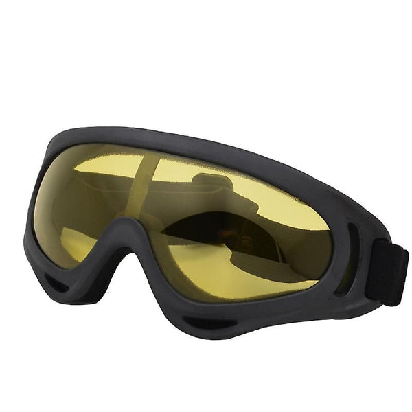 Motorcycle Riding Goggles Padded (yellow), Black Color