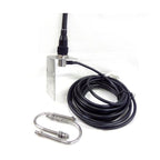 VHF Marine Antenna 156-163MHz Waterproof Rubber Mast Antenna With 5m Rg-58 Cable For Boat Sailboat Y, Stainless Steel + Rubber material