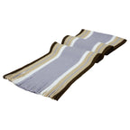Men's Winter Scarf - Classic Striped Tassel Edge Soft Warm Scarf, Woolen Yarn Knitted Scarf Light Grey