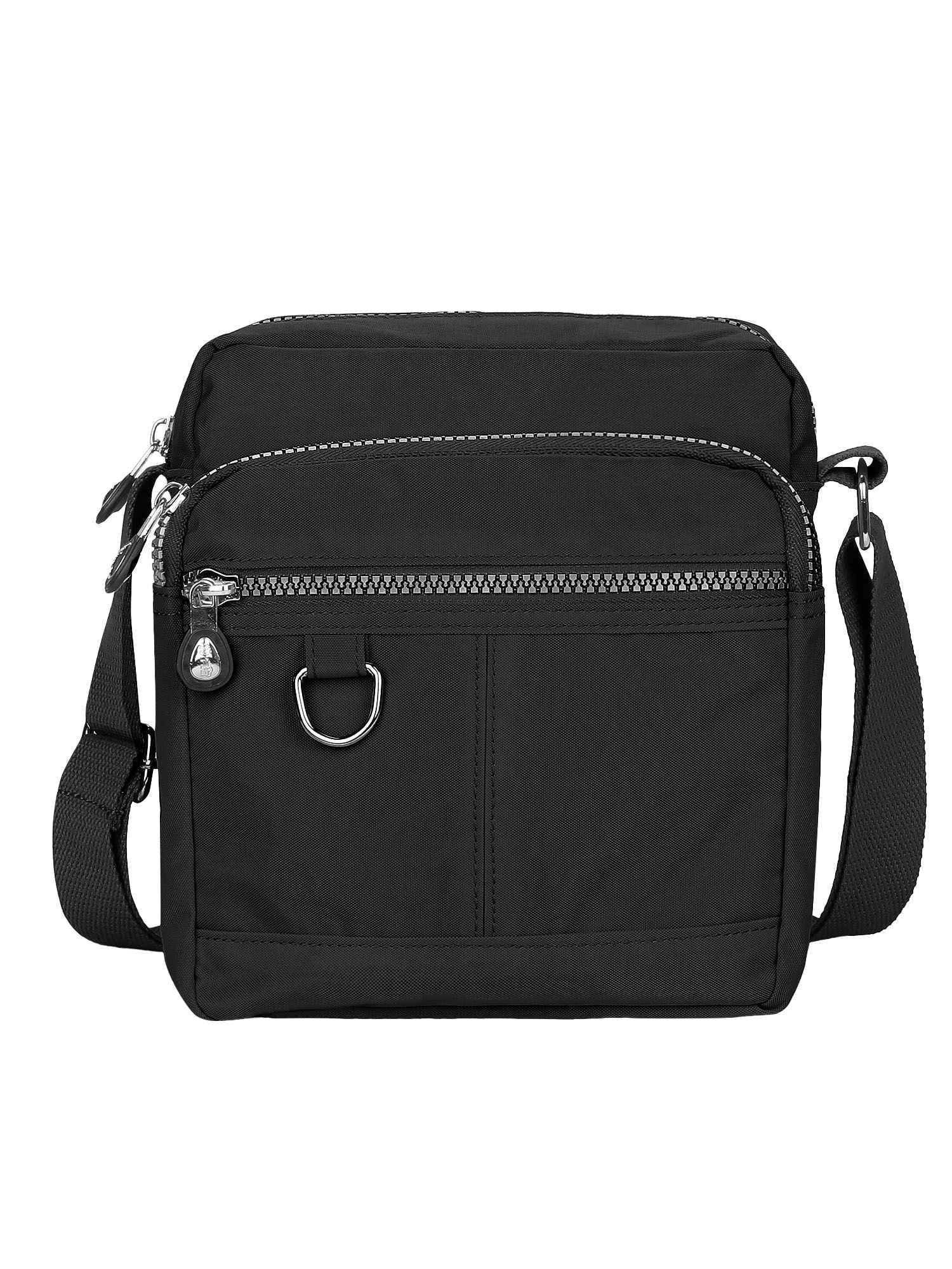 Luxtrada Casual Nylon Purse Handbag Crossbody Bag Waterproof Shoulder Bag with Zipper Pockets for Women (Black) Black