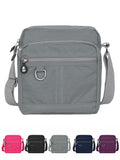 Luxtrada Casual Nylon Purse Handbag Crossbody Bag Waterproof Shoulder Bag with Zipper Pockets for Women (Black) Gray