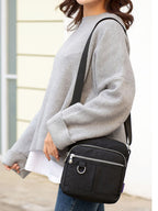 Luxtrada Casual Nylon Purse Handbag Crossbody Bag Waterproof Shoulder Bag with Zipper Pockets for Women (Black) Gray