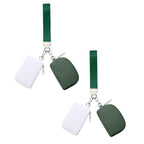 3/2/1PCS Keychain Wallet Mini Zip Around Wristlet Wallets For Women Detachable Dual Pouch Wristlet Portable Coin Purse Small Wallets For Travel Sports Outdoors Dark Green 2PCS