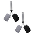 3/2/1PCS Keychain Wallet Mini Zip Around Wristlet Wallets For Women Detachable Dual Pouch Wristlet Portable Coin Purse Small Wallets For Travel Sports Outdoors Grey 2PCS