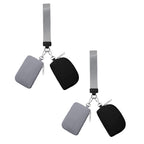 3/2/1PCS Keychain Wallet Mini Zip Around Wristlet Wallets For Women Detachable Dual Pouch Wristlet Portable Coin Purse Small Wallets For Travel Sports Outdoors Grey 2PCS