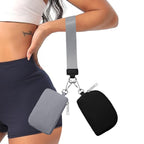 3/2/1PCS Keychain Wallet Mini Zip Around Wristlet Wallets For Women Detachable Dual Pouch Wristlet Portable Coin Purse Small Wallets For Travel Sports Outdoors Grey 2PCS