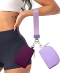 3/2/1PCS Keychain Wallet Mini Zip Around Wristlet Wallets For Women Detachable Dual Pouch Wristlet Portable Coin Purse Small Wallets For Travel Sports Outdoors Purple 2PCS