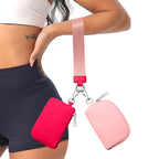 3/2/1PCS Keychain Wallet Mini Zip Around Wristlet Wallets For Women Detachable Dual Pouch Wristlet Portable Coin Purse Small Wallets For Travel Sports Outdoors Watermelon Red