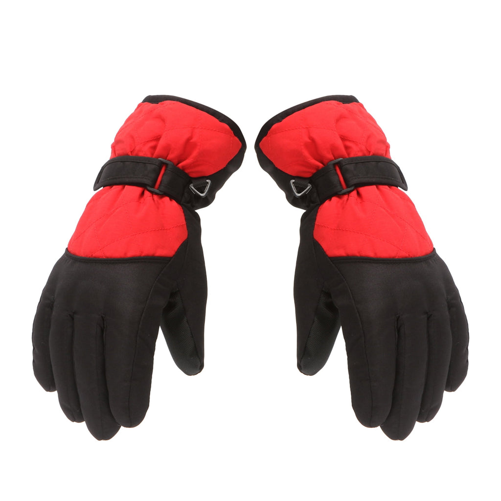 Dengjunhu Kids Winter Gloves - Snow & Ski Waterproof Youth Gloves for Boys & Girls - Insulated for Cold Weather Outdoor Play, Skiing & Snowboarding M Red