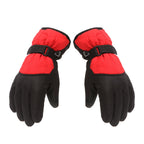 Dengjunhu Kids Winter Gloves - Snow & Ski Waterproof Youth Gloves for Boys & Girls - Insulated for Cold Weather Outdoor Play, Skiing & Snowboarding M Red