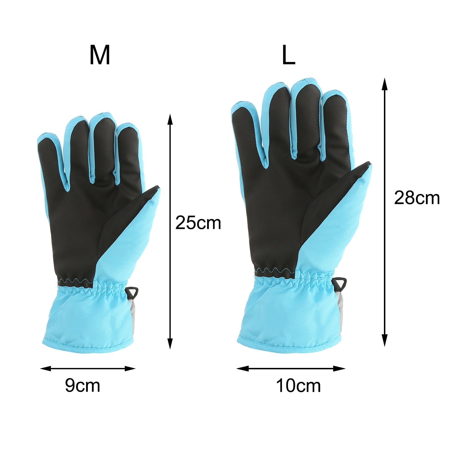 Dengjunhu Kids Winter Gloves - Snow & Ski Waterproof Youth Gloves for Boys & Girls - Insulated for Cold Weather Outdoor Play, Skiing & Snowboarding M Red