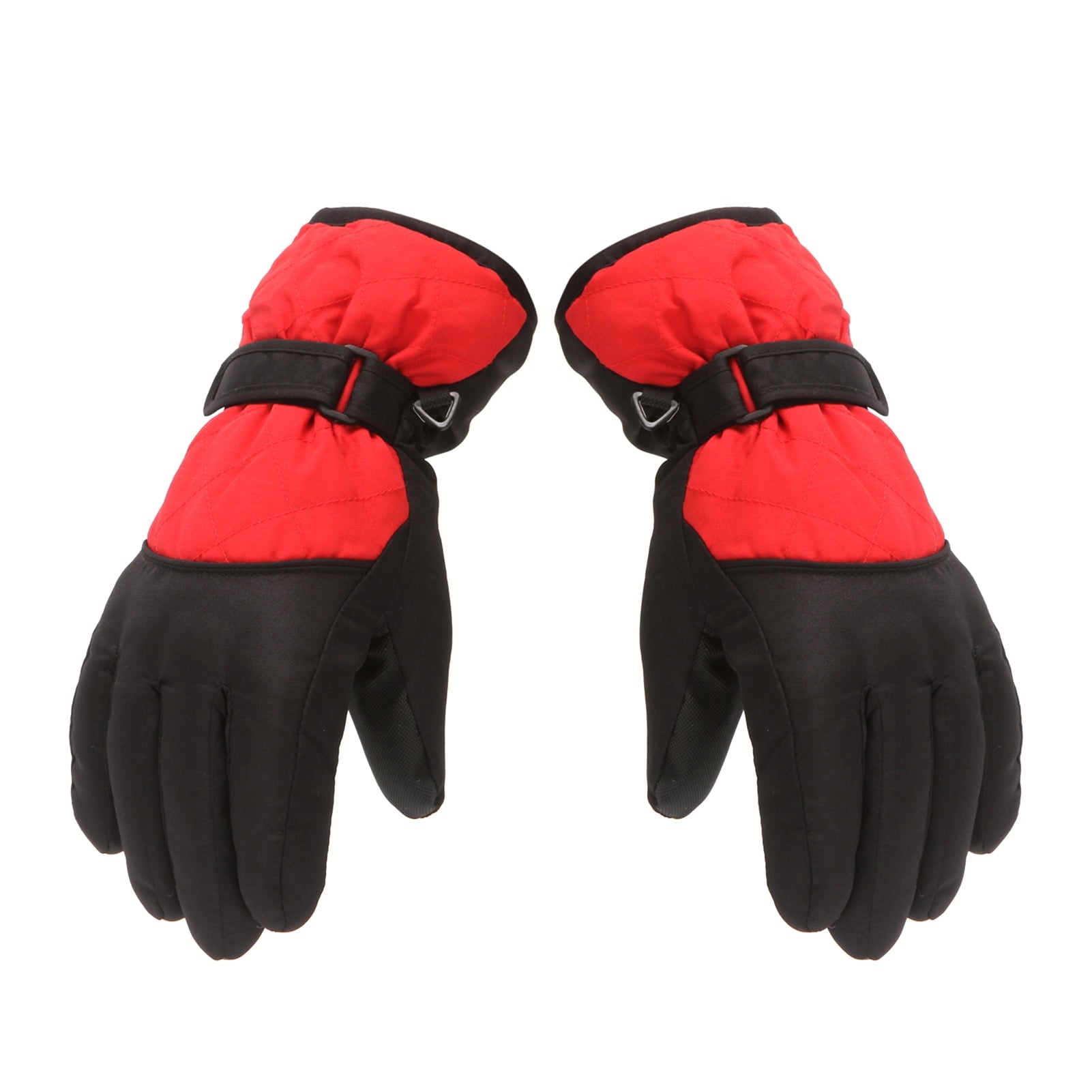 Dengjunhu Kids Winter Gloves - Snow & Ski Waterproof Youth Gloves for Boys & Girls - Insulated for Cold Weather Outdoor Play, Skiing & Snowboarding L Red