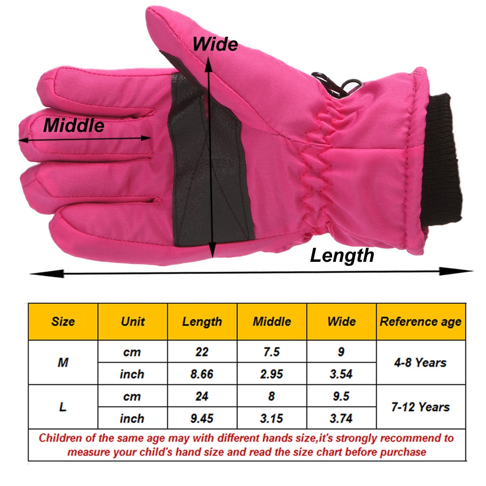 GXWEA Gloves For Kids Toddler Skis Kids Gloves Winter Gloves Thick Gloves Stretchy Warm Gloves Boys Girls 6-24 Months 4-8 Year AHA1 kids snow gloves Purple