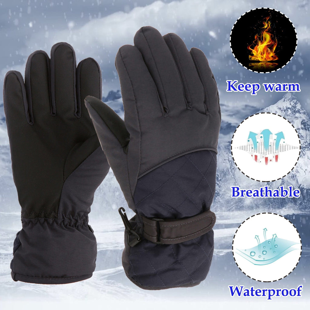 GXWEA Gloves For Kids Toddler Skis Kids Gloves Winter Gloves Thick Gloves Stretchy Warm Gloves Boys Girls 6-24 Months 10-16 Year AHA2 kids snow gloves Black
