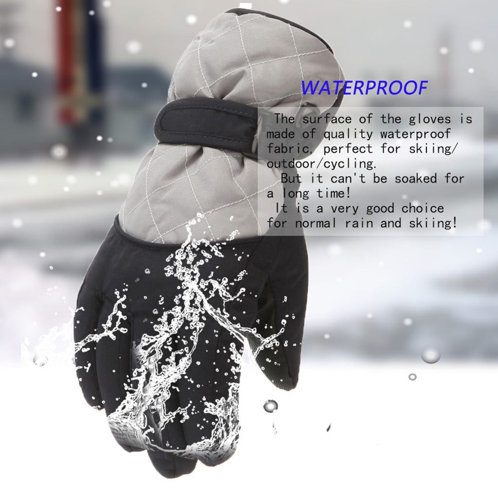 GXWEA Gloves For Kids Toddler Skis Kids Gloves Winter Gloves Thick Gloves Stretchy Warm Gloves Boys Girls 6-24 Months 10-16 Year AHA2 kids snow gloves Grey