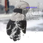 GXWEA Gloves For Kids Toddler Skis Kids Gloves Winter Gloves Thick Gloves Stretchy Warm Gloves Boys Girls 6-24 Months 10-16 Year AHA2 kids snow gloves Grey