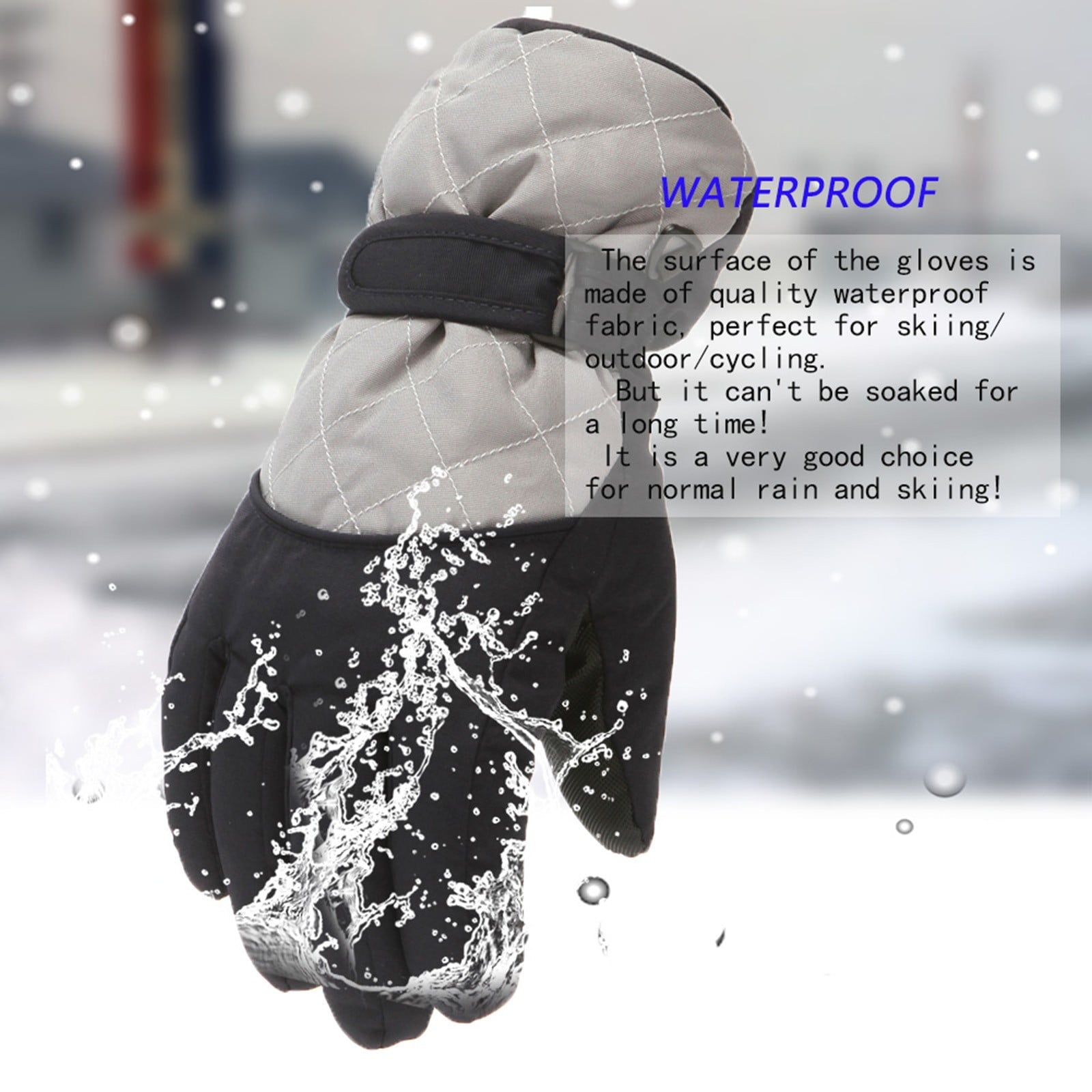 GXWEA Gloves For Kids Toddler Skis Kids Gloves Winter Gloves Thick Gloves Stretchy Warm Gloves Boys Girls 6-24 Months 10-16 Year AHA2 kids snow gloves Grey