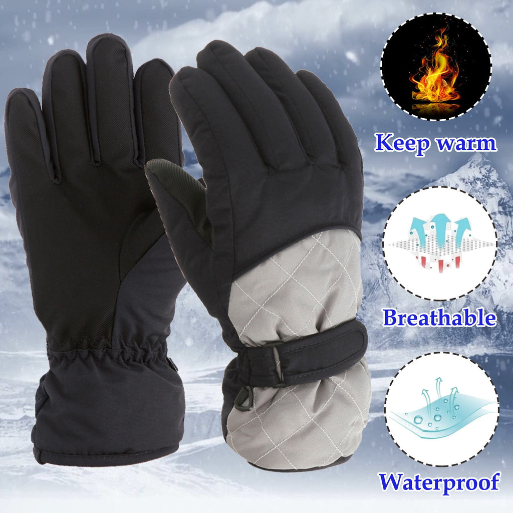 GXWEA Gloves For Kids Toddler Skis Kids Gloves Winter Gloves Thick Gloves Stretchy Warm Gloves Boys Girls 6-24 Months 6-11 Year AHA2 kids snow gloves Grey