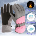 GXWEA Gloves For Kids Toddler Skis Kids Gloves Winter Gloves Thick Gloves Stretchy Warm Gloves Boys Girls 6-24 Months 10-16 Year AHA2 kids snow gloves Pink