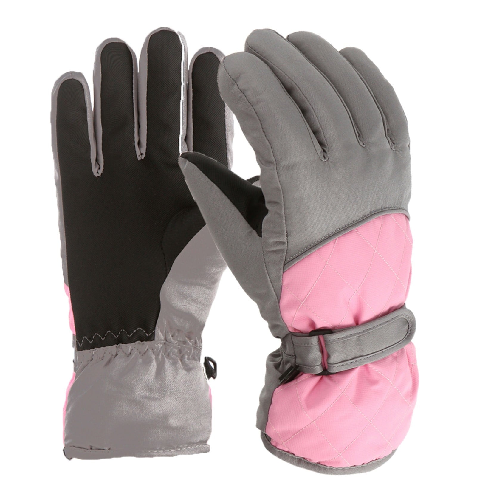 GXWEA Gloves For Kids Toddler Skis Kids Gloves Winter Gloves Thick Gloves Stretchy Warm Gloves Boys Girls 6-24 Months 10-16 Year AHA2 kids snow gloves Pink