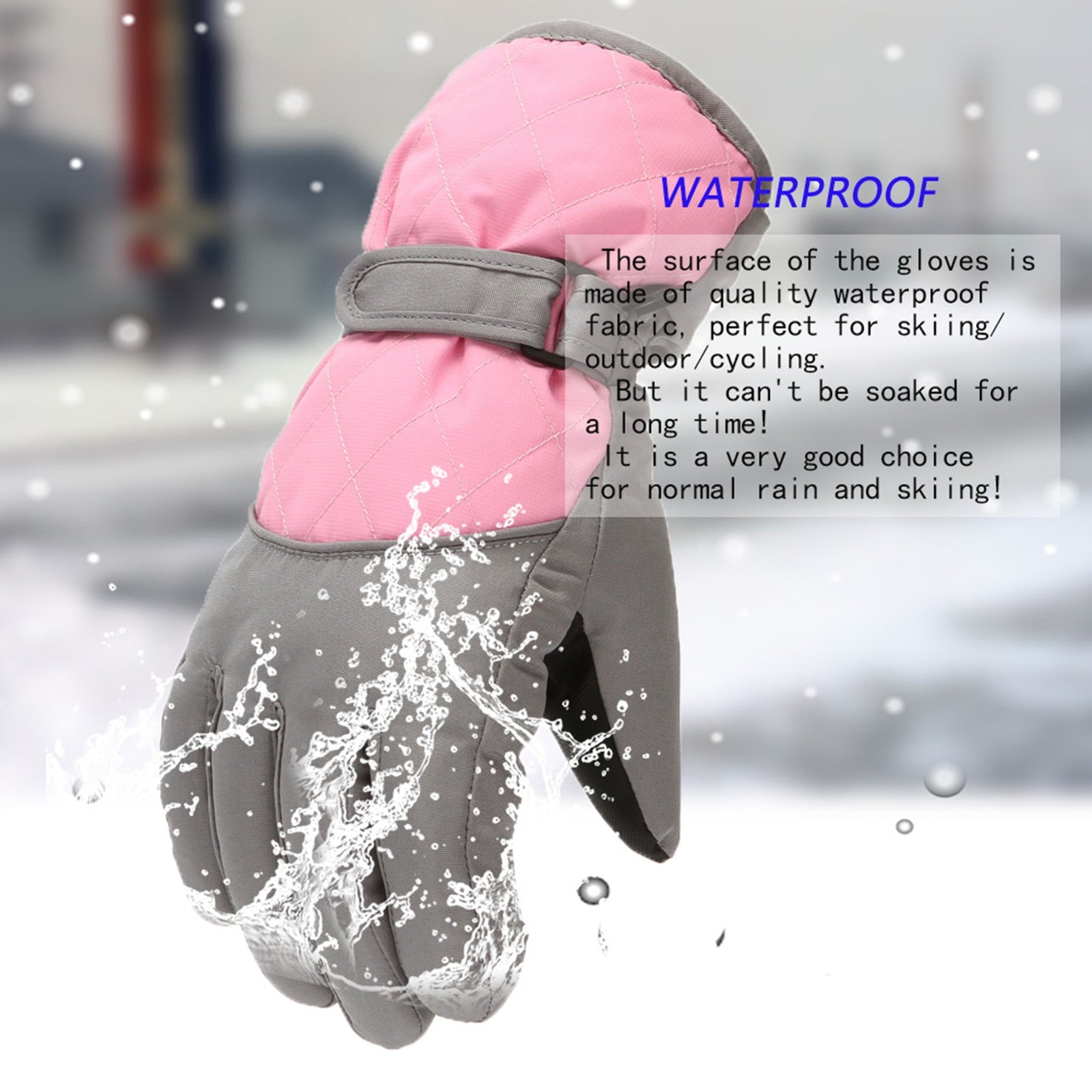 GXWEA Gloves For Kids Toddler Skis Kids Gloves Winter Gloves Thick Gloves Stretchy Warm Gloves Boys Girls 6-24 Months 10-16 Year AHA2 kids snow gloves Pink