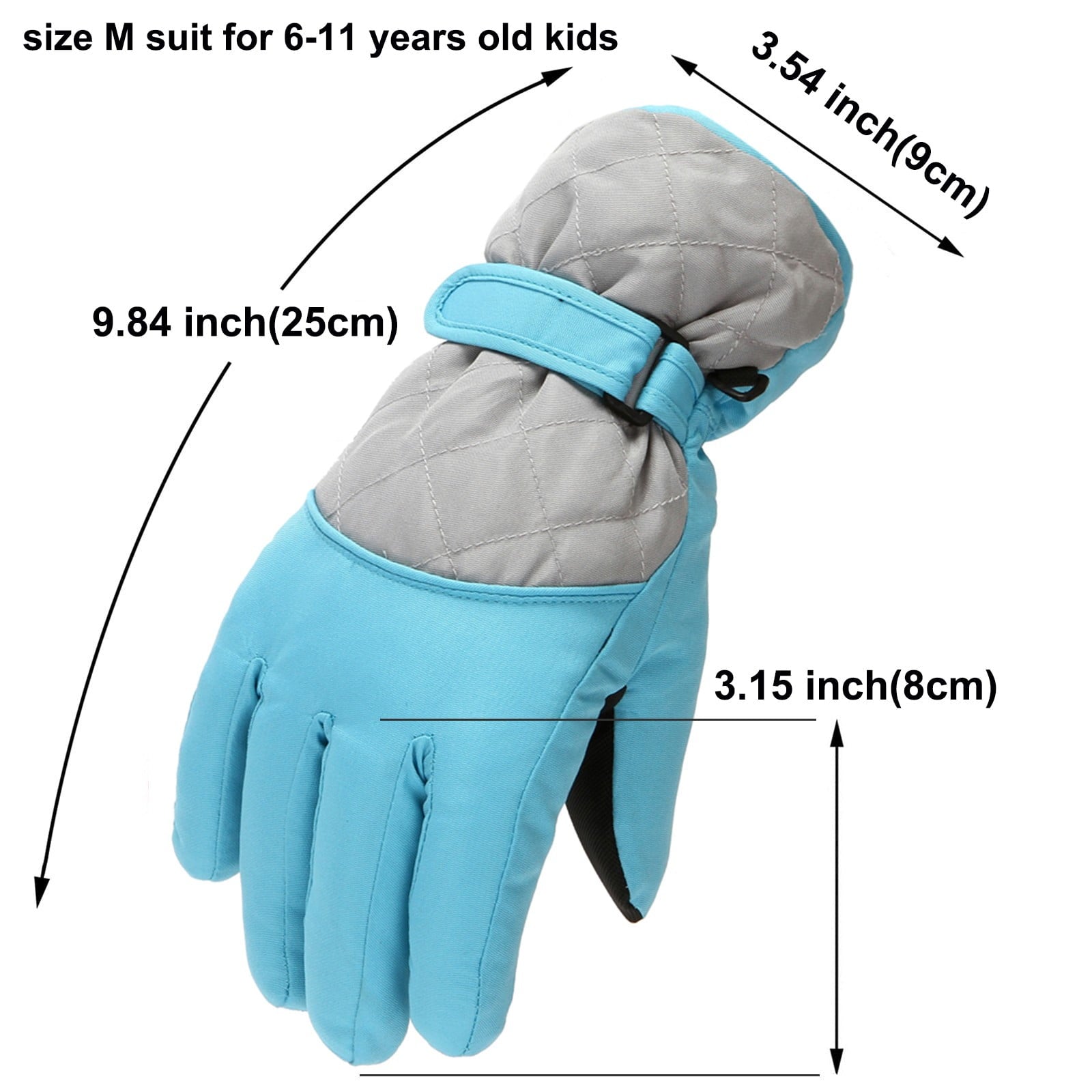 GXWEA Gloves For Kids Toddler Skis Kids Gloves Winter Gloves Thick Gloves Stretchy Warm Gloves Boys Girls 6-24 Months 10-16 Year AHA2 kids snow gloves Red