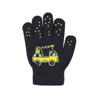GXWEA Gloves For Kids Toddler Skis Kids Gloves Winter Gloves Thick Gloves Stretchy Warm Gloves Boys Girls 6-24 Months 5-12 years AHA4 kids snow gloves Black