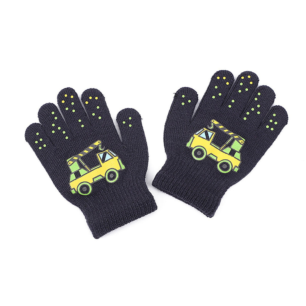 GXWEA Gloves For Kids Toddler Skis Kids Gloves Winter Gloves Thick Gloves Stretchy Warm Gloves Boys Girls 6-24 Months 5-12 years AHA4 kids snow gloves Black