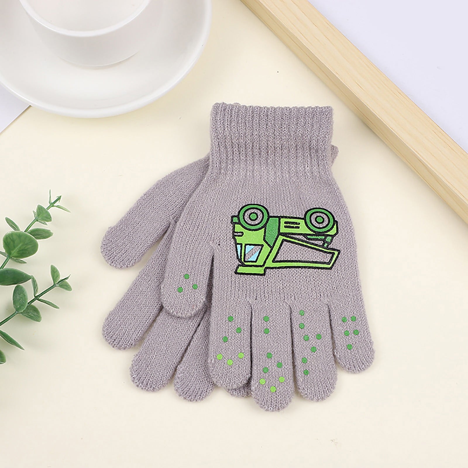 GXWEA Gloves For Kids Toddler Skis Kids Gloves Winter Gloves Thick Gloves Stretchy Warm Gloves Boys Girls 6-24 Months 5-12 years AHA4 kids snow gloves Grey