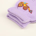 GXWEA Gloves For Kids Toddler Skis Kids Gloves Winter Gloves Thick Gloves Stretchy Warm Gloves Boys Girls 6-24 Months 5-12 years AHA4 kids snow gloves Purple