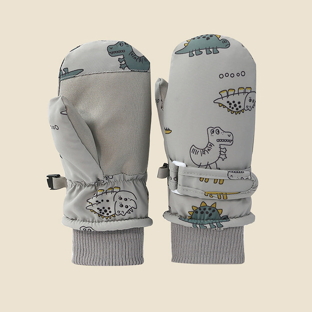 GXWEA Gloves For Kids Toddler Skis Kids Gloves Winter Gloves Thick Gloves Stretchy Warm Gloves Boys Girls 6-24 Months 2-4 Years AHA5 kids snow gloves Grey