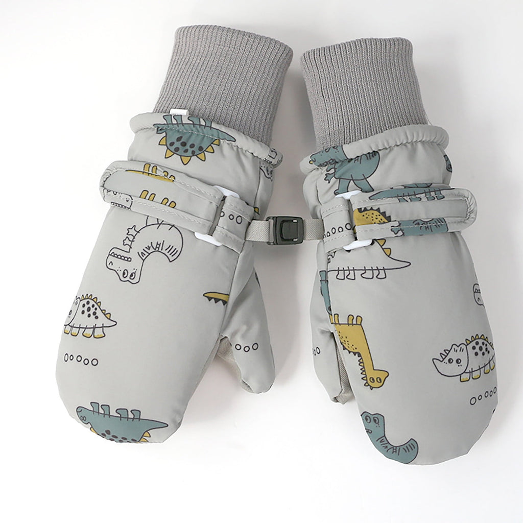 GXWEA Gloves For Kids Toddler Skis Kids Gloves Winter Gloves Thick Gloves Stretchy Warm Gloves Boys Girls 6-24 Months 2-4 Years AHA5 kids snow gloves Grey