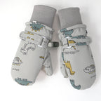 GXWEA Gloves For Kids Toddler Skis Kids Gloves Winter Gloves Thick Gloves Stretchy Warm Gloves Boys Girls 6-24 Months 2-4 Years AHA5 kids snow gloves Grey