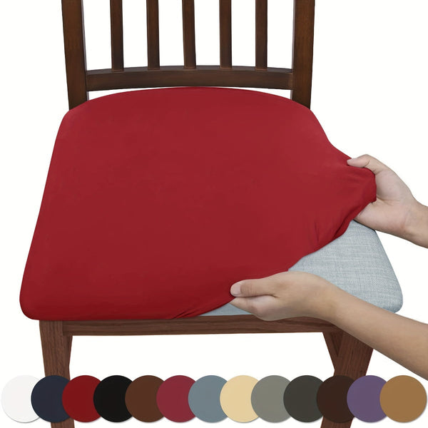 Navy Blue Solid Color High Elastic Chair Cover