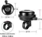 ZHUYING 2 pack Classic Bike Bell, Aluminum Bicycle Bell, Loud Crisp Clear Sound Bicycle Bike Bell for Adults Kids 2black