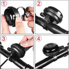 ZHUYING 2 pack Classic Bike Bell, Aluminum Bicycle Bell, Loud Crisp Clear Sound Bicycle Bike Bell for Adults Kids 2black