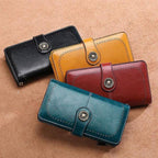 Wristlet Women's Elegant Clutch Wallet, Black Red