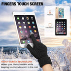 Dalrosia Women's Winter Touch Screen Gloves Warm Fleece Lined Knit Gloves Elastic Cuff Winter Texting Gloves Beige
