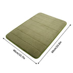 Dmlowu Bathroom Rugs - Ultra Absorbent Non-Slip Floor Bath Mat, Super Soft Shower Mat for Bath Tub, Machine Washable 16x24" (Brown) #A-Green