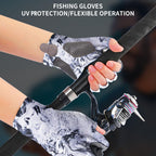 Gloves Clearance! JWDX Gloves, Sun Gloves Upf 50+ Fishing Gloves Fingerless Sun Fishing Gloves Men/Women for Kayaking Hiking Paddling Driving White