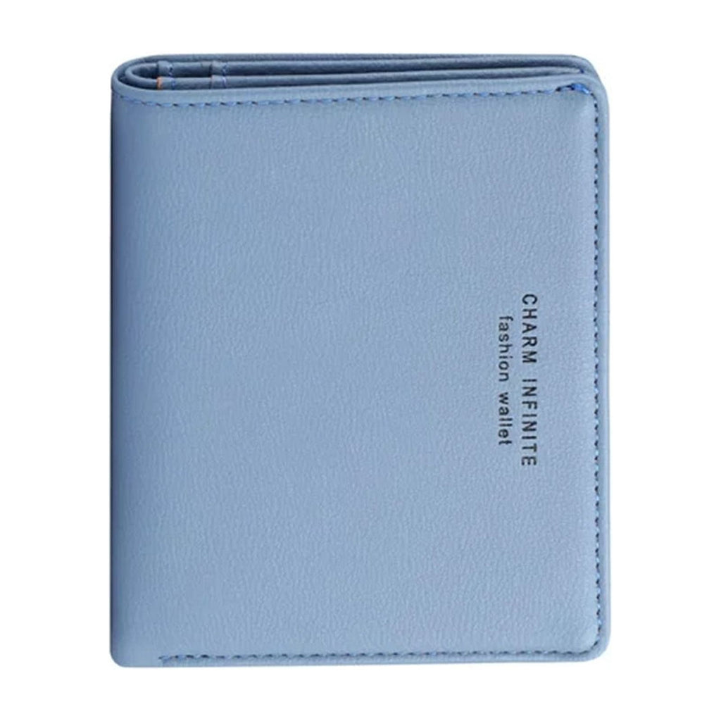 Leather Wallet for Women Small Leather Wallet Rfid Blocking Credit Card Holder Ladies Purse Zipper Pocket Wallet for Women Girls Blue/Grey, School Supplies: Business Card Holder Z-Blue