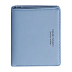 Leather Wallet for Women Small Leather Wallet Rfid Blocking Credit Card Holder Ladies Purse Zipper Pocket Wallet for Women Girls Blue/Grey, School Supplies: Business Card Holder Z-Blue