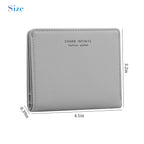 Leather Wallet for Women Small Leather Wallet Rfid Blocking Credit Card Holder Ladies Purse Zipper Pocket Wallet for Women Girls Blue/Grey, School Supplies: Business Card Holder Z-Blue