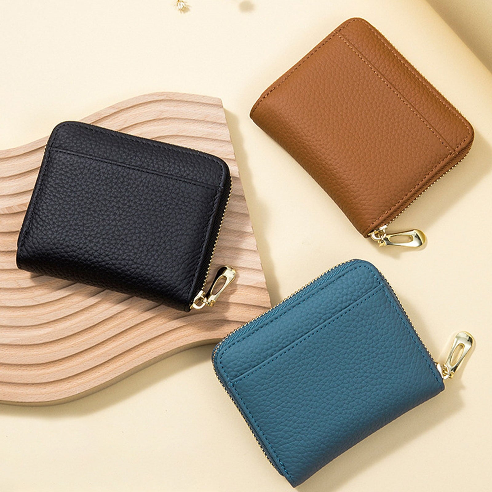 Multifunctional Wallet B JWDX, 1 Wallet Women's Wallet Rfid Blocking Mini Pocket Purse Card Holder Purse with Zipper Pocket Ladies Credit Card Holder One Size B