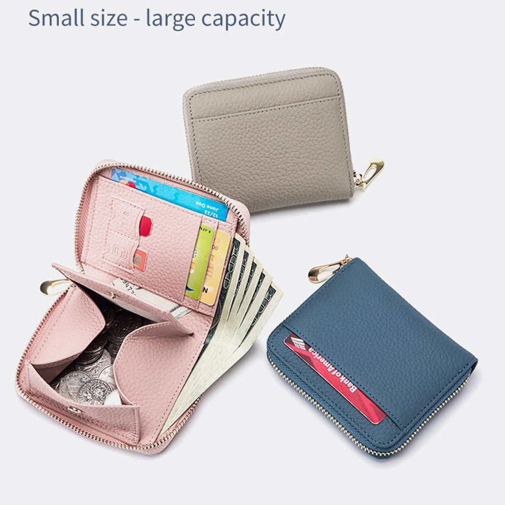 Multifunctional Wallet B JWDX, 1 Wallet Women's Wallet Rfid Blocking Mini Pocket Purse Card Holder Purse with Zipper Pocket Ladies Credit Card Holder One Size Black