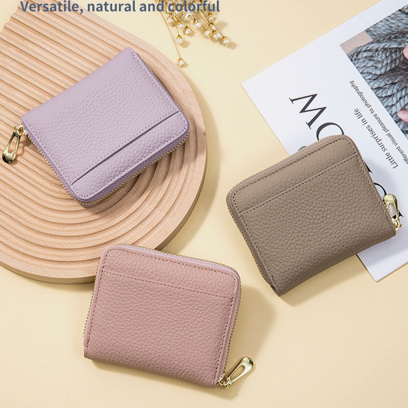 Multifunctional Wallet B JWDX, 1 Wallet Women's Wallet Rfid Blocking Mini Pocket Purse Card Holder Purse with Zipper Pocket Ladies Credit Card Holder One Size Black