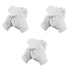 Cotton White Gloves 3Pcs Size S 3 Pairs Of Gloves 3 Pairs Of White Cotton Gloves Breathable Work Jewelry Inspection Etiquette Gloves Protective Gear S JWDX One Size A