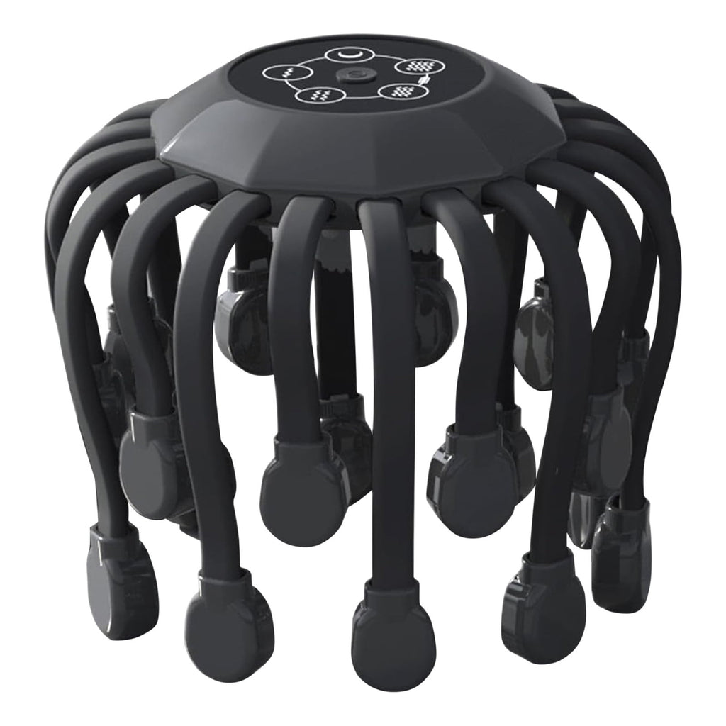 Grrvtrz Head Massagers Scalp Massagers Motorized Scalp Massagers with 20 Individual Massage Nodes 5 Modes and 360 Degrees Of Adjustable Massage.,Home Essentials,Home Appliances Black